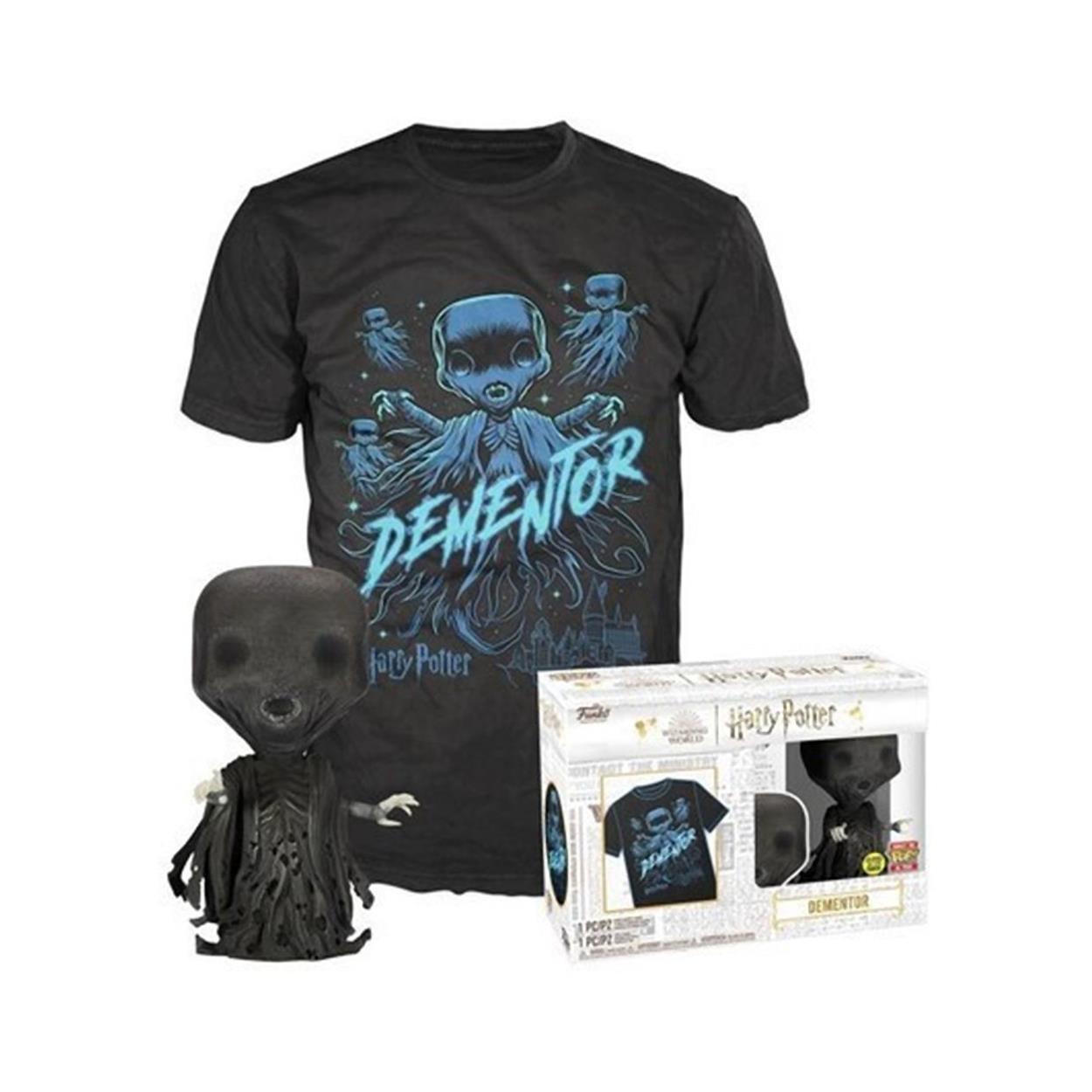 Pop! Harry Potter Dementor Glows In The Dark And T Shirt L