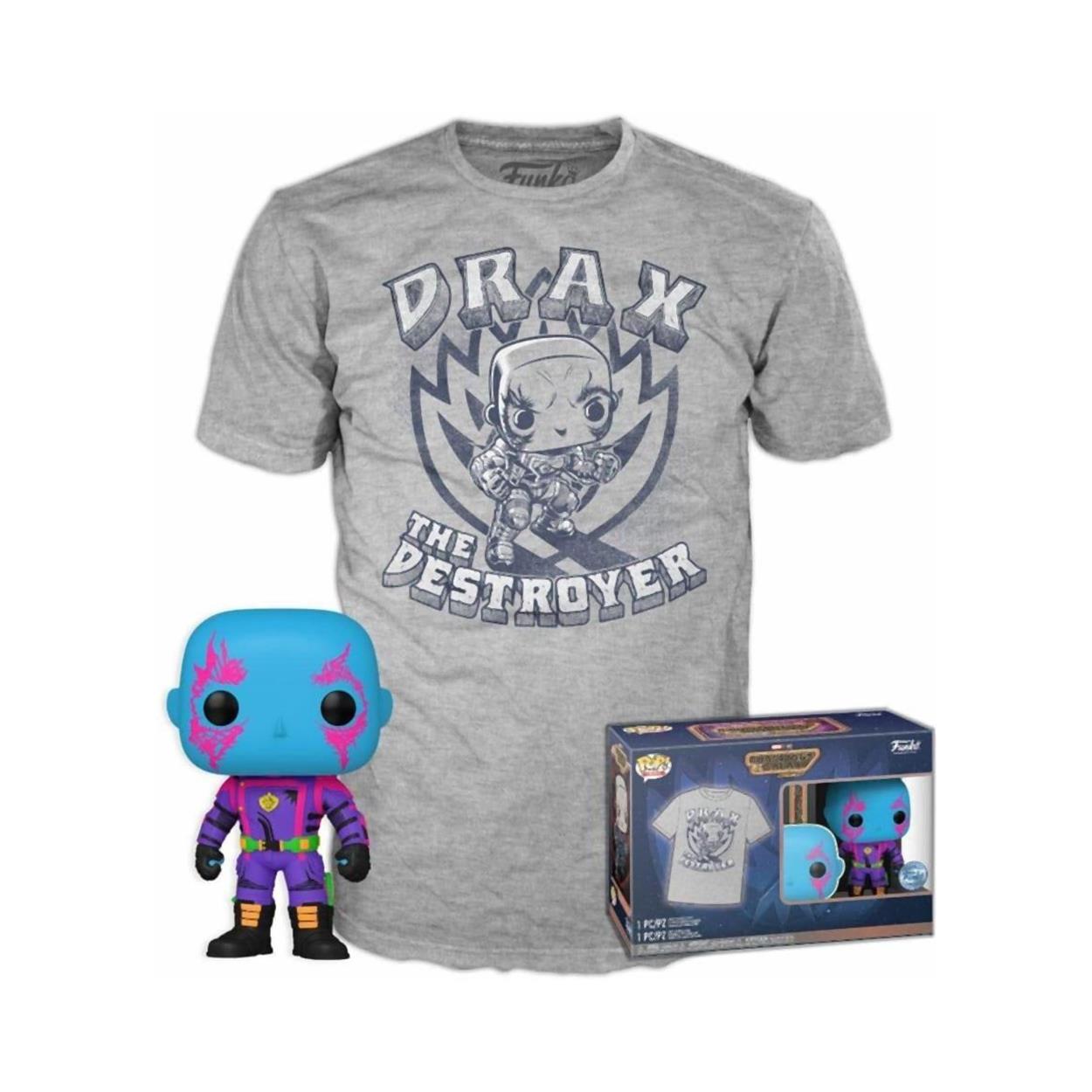 Pop! Marvel Guardians Of The Galaxy Volume 3 Drax Blacklight And T Shirt Xl