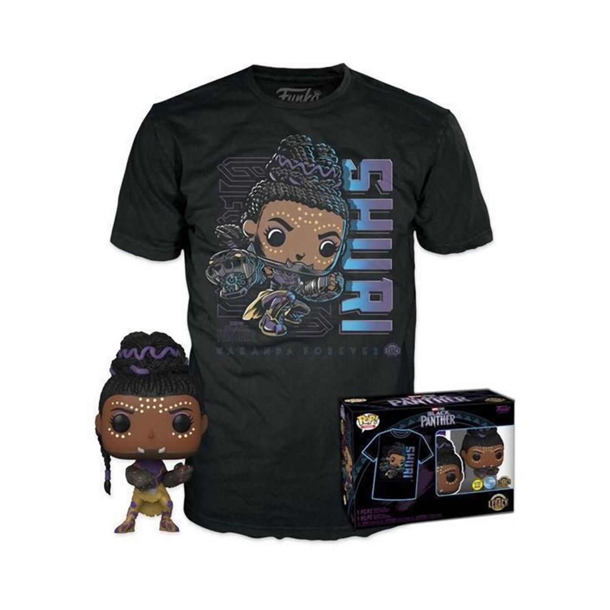 Pop! Marvel Black Panther Shuri Glows In The Dark & T Shirt S